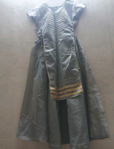 Gray Embellished Salwar Kameez Suit