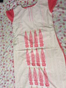 Pink Embroidered Kurta