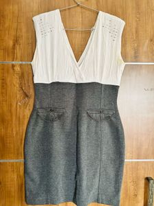 White & Greay Mini One Pice