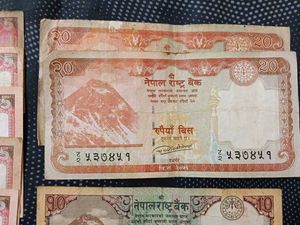 10 Notes - Nepal Used Currency.