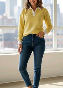 Yellow Textured Jacket