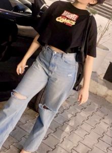 Marvel Crop Baggy Top
