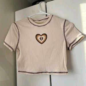 Heart Graphic Crop Top
