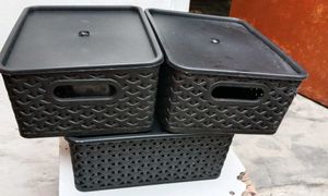 Plastic Medium Size Baskets With Lid