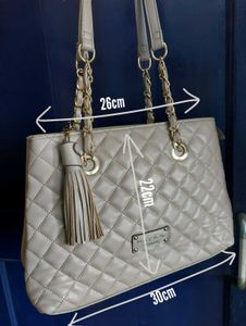 Original Darcy Mark&#39;s London Taupe Quilted Bag