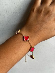 Lucky Red clover Bracelet