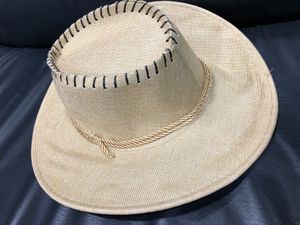 Straw Cowboy Hat with Chin Strap