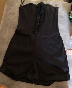 Black Cute Corset Short Jumpsuit / Playsuit