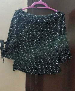 Polka Dot Off-Shoulder Top