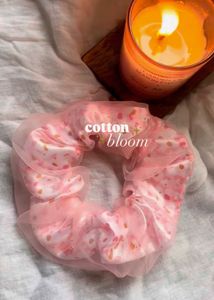 Cotton Bloom Scrunchies- set of 2