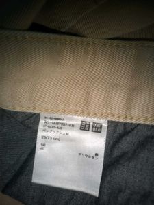 Uni Qlo - Khaki Colored Cotton Jeans