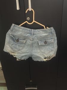 Distressed Denim Shorts