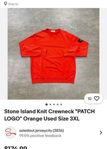 Stone Island Orange Sweatshirt