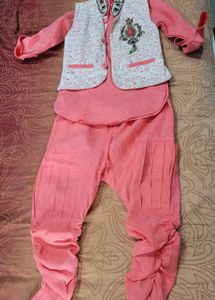 Boys 3 piece Ethnic Kurta Set with Waistcoat