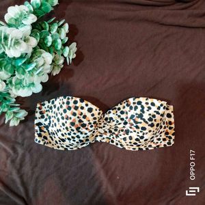 Animal Print Bandeau Bra