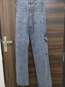 Acid Wash Grey Jeans