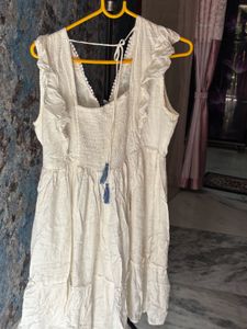 White Embroidered Mini Dress