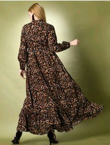 Stylish Animal Print Maxi Dress