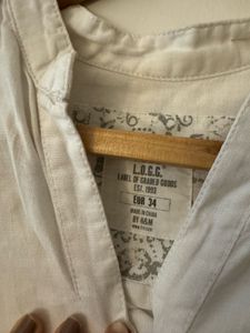 White Linen Tunic Top