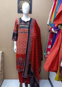 Suit Kurti Set With Pants &amp; Dupatta