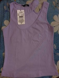 Lilac Cutout Tank Top