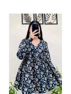 Floral Print Kurti &amp; Pant Set