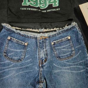Low Waist Bootcut Denim Y2K Vintage
