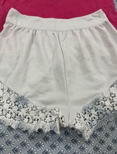 Pink T Shirt With White Shorts