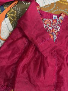 Girls&#39; Embroidered Top &amp; Bottom Set