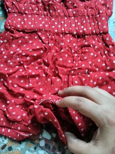 Red Polka Dot Romper
