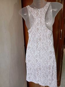 White Animal Print Dress