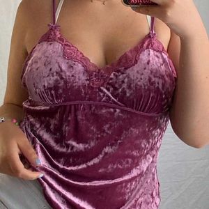 y2k lace trim top