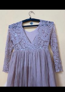 Lace &amp; Tulle Maxi Dress