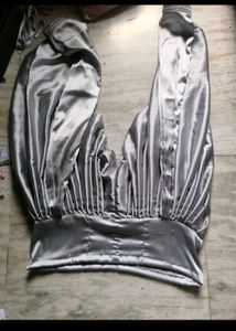 Silver Satin Suit Salwar
