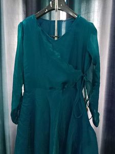 Elegant Teal Layered Kurta Dress