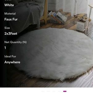 Faux Sheepskin Round Rug