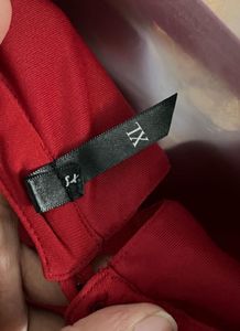 Pintrest Branded Elegant Red Midi Dress