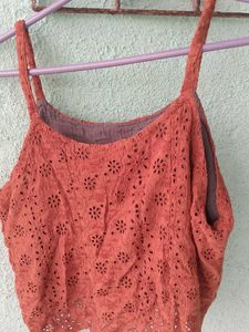 Eyelet Tank Top