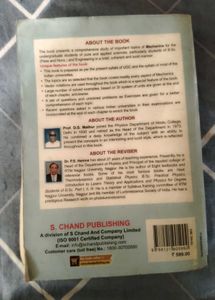 Mechanics Textbook - D.S. Mathur