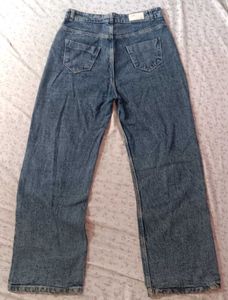 Vintage Blue parallel Denim Jeans