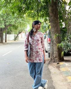 Floral Print Kurta short