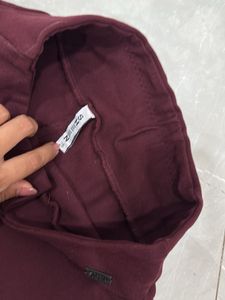 Burgundy Bottom with Button Detail