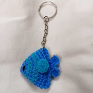 Cute Crochet Fish keychain 🧡💛💙💚