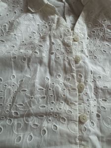 White Eyelet Top