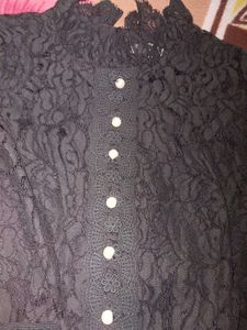 Elegant Black Lace Midi Dress