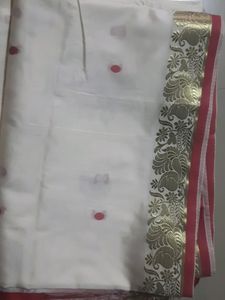 New White Bengali Saree