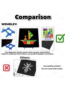 Colourful Magnetic Geometric Puzzle For Kids