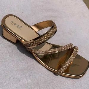 Gold Embellished Fera Sandals