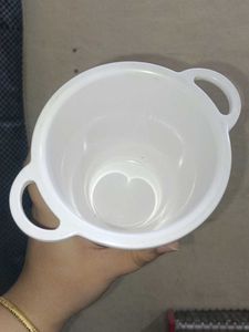 White Melamine Serving Dish with Spoon