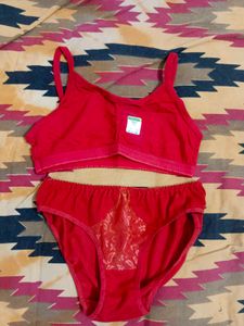 Red Bra & Panty Set